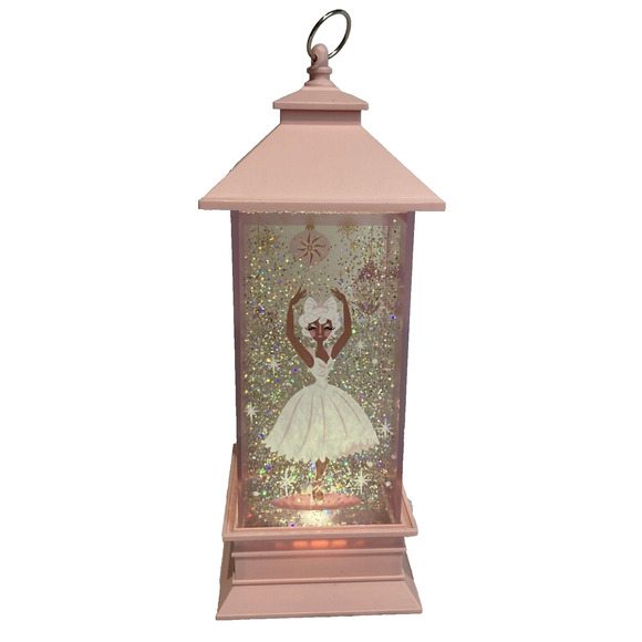 Disney Nutcracker Ballerina Snow Globe Glitter Swirling Lantern Style 11" *READ* - Picture 1 of 11
